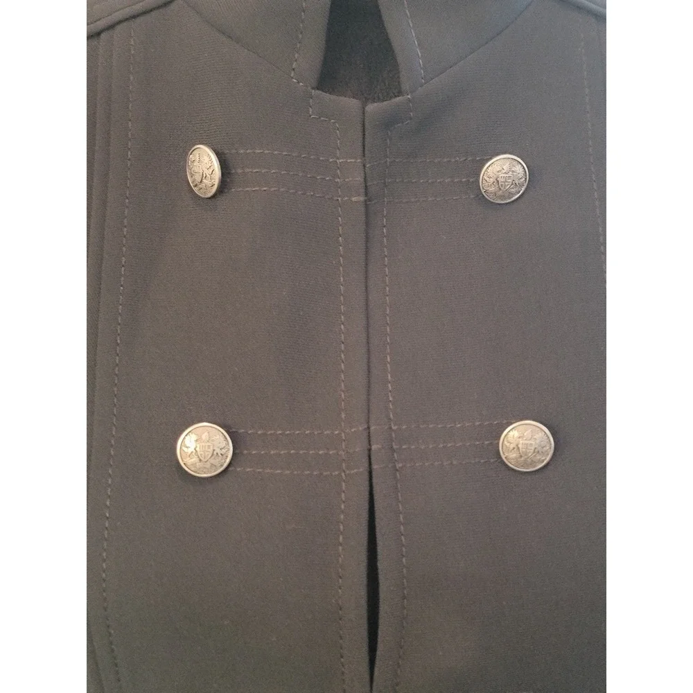 Tahari Arthur S. Levine Womens Black Military Mandarin Collar‎ Blazer Jacket NEW